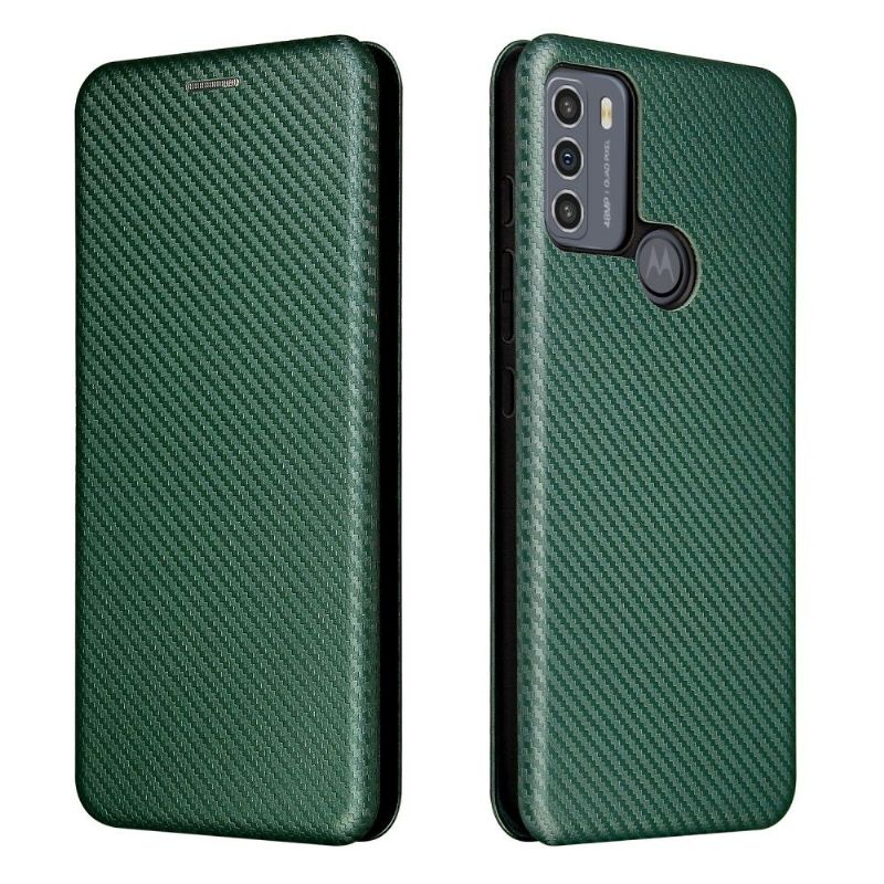 Flipové Pouzdro Na Motorola Moto G50 Umělá Kůže Ve Stylu Uhlíkových Vláken