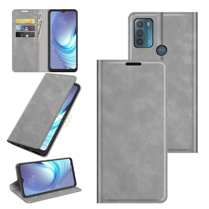 Kožené Pouzdro Folio Na Motorola Moto G50 Funkční Stojan Z Umělé Kůže