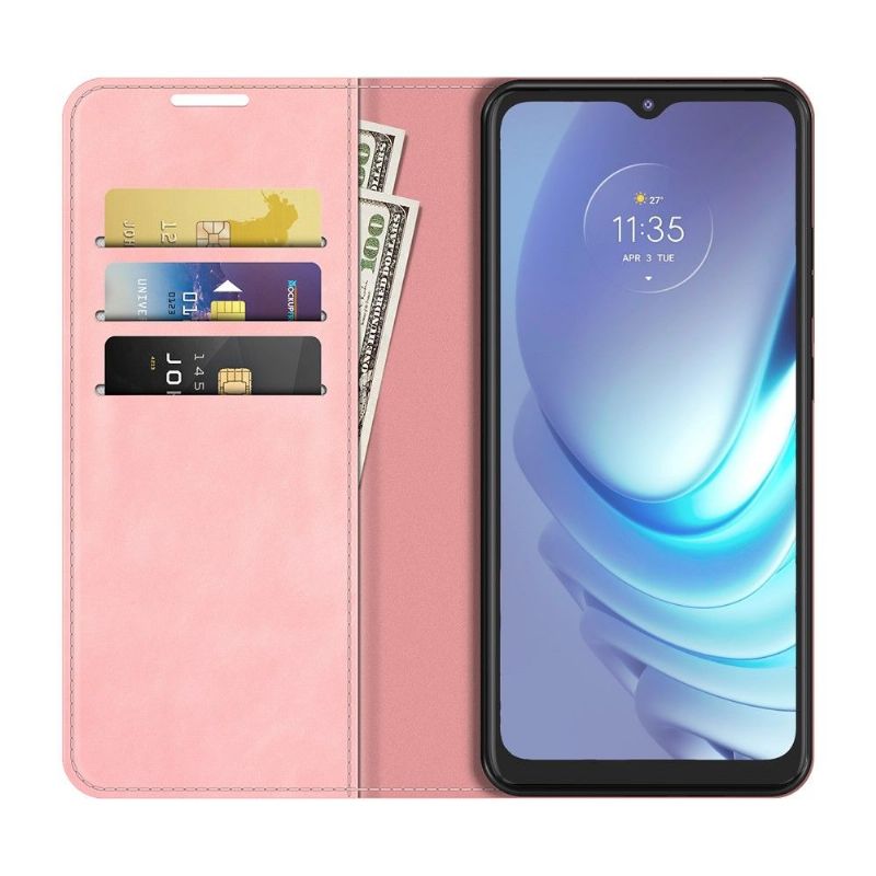 Kožené Pouzdro Folio Na Motorola Moto G50 Funkční Stojan Z Umělé Kůže