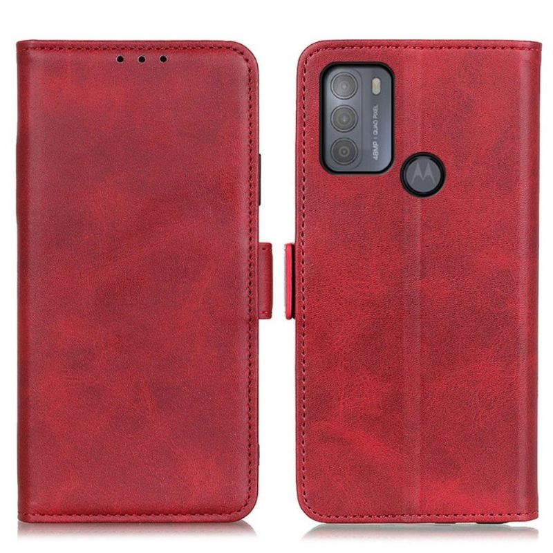 Kožené Pouzdro Folio Na Motorola Moto G50 Peněženkové Pouzdro Matný Kožený Kryt