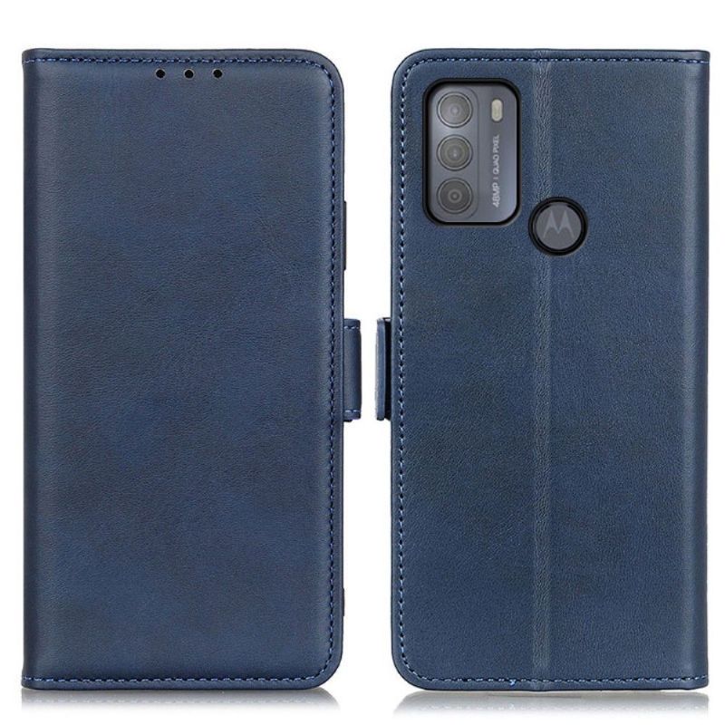Kožené Pouzdro Folio Na Motorola Moto G50 Peněženkové Pouzdro Matný Kožený Kryt