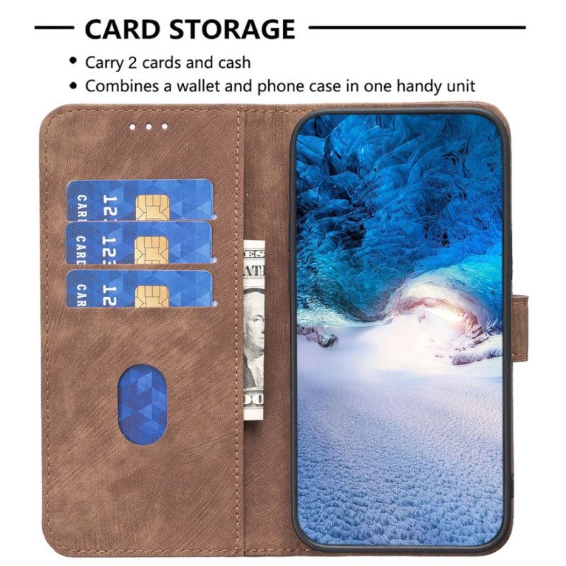 Kožené Pouzdro Folio Poco X6 5g Binfen Color Diamantový Vlys