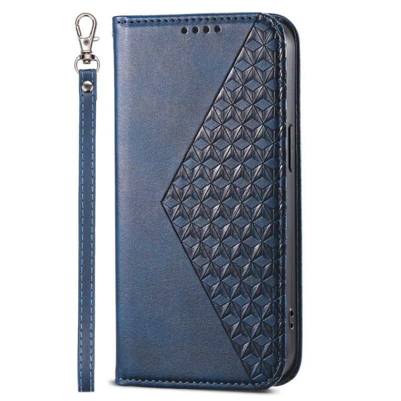 Kožené Pouzdro Folio Poco X6 5g Diamantový Vzor S Páskem