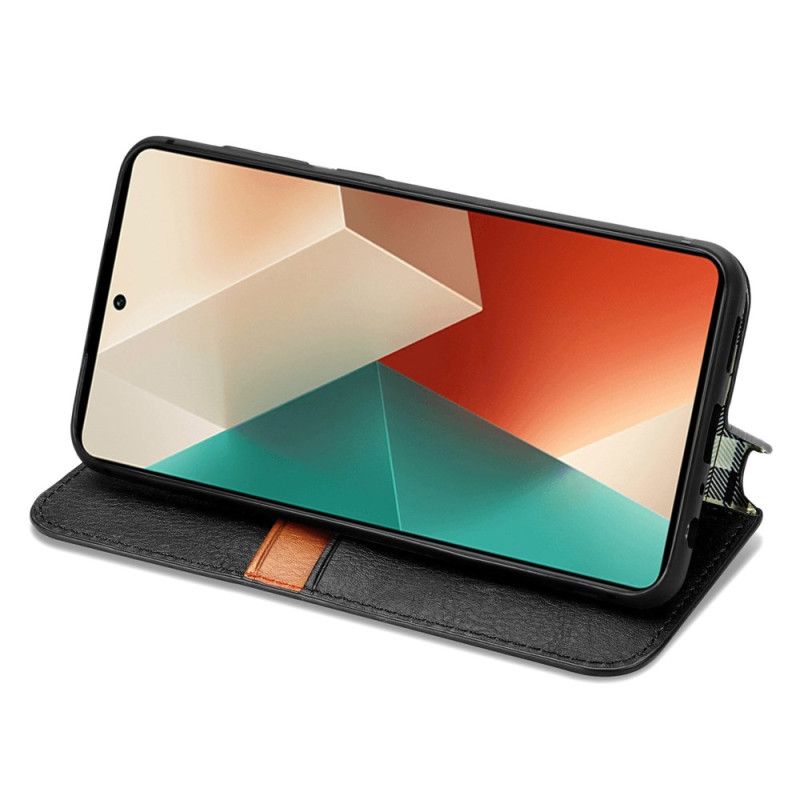 Kožené Pouzdro Folio Poco X6 5g Vintage 3d Diamanty