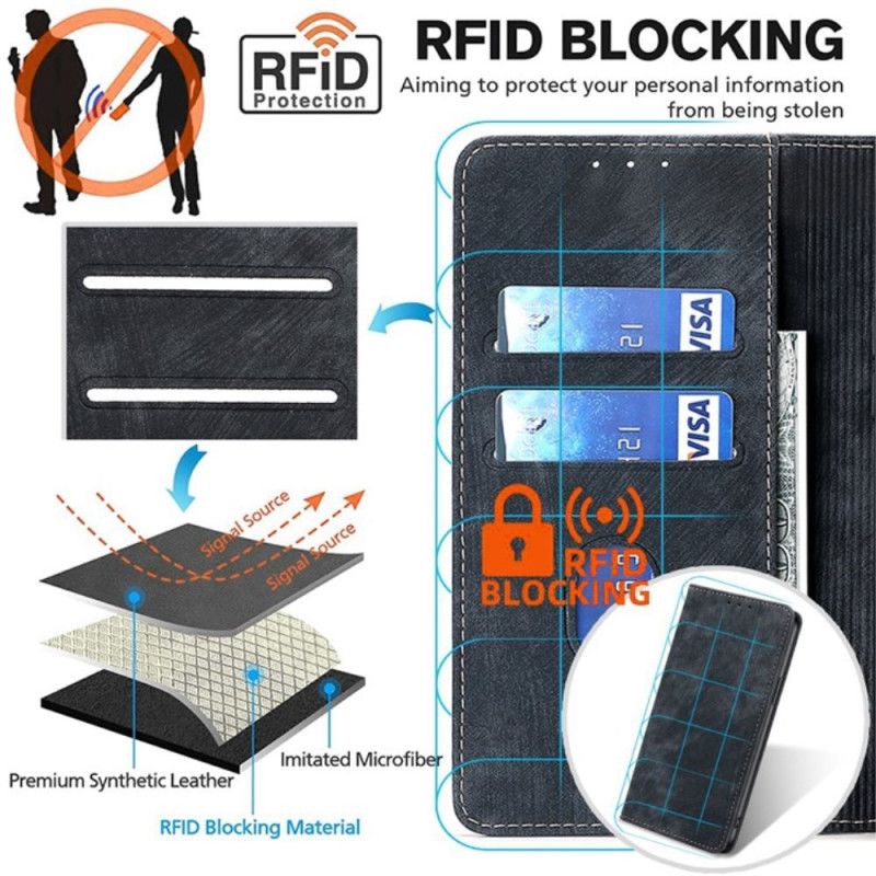 Kožené Pouzdro Poco X6 5g Kryty Na Mobil Semišový Styl S Blokováním Rfid