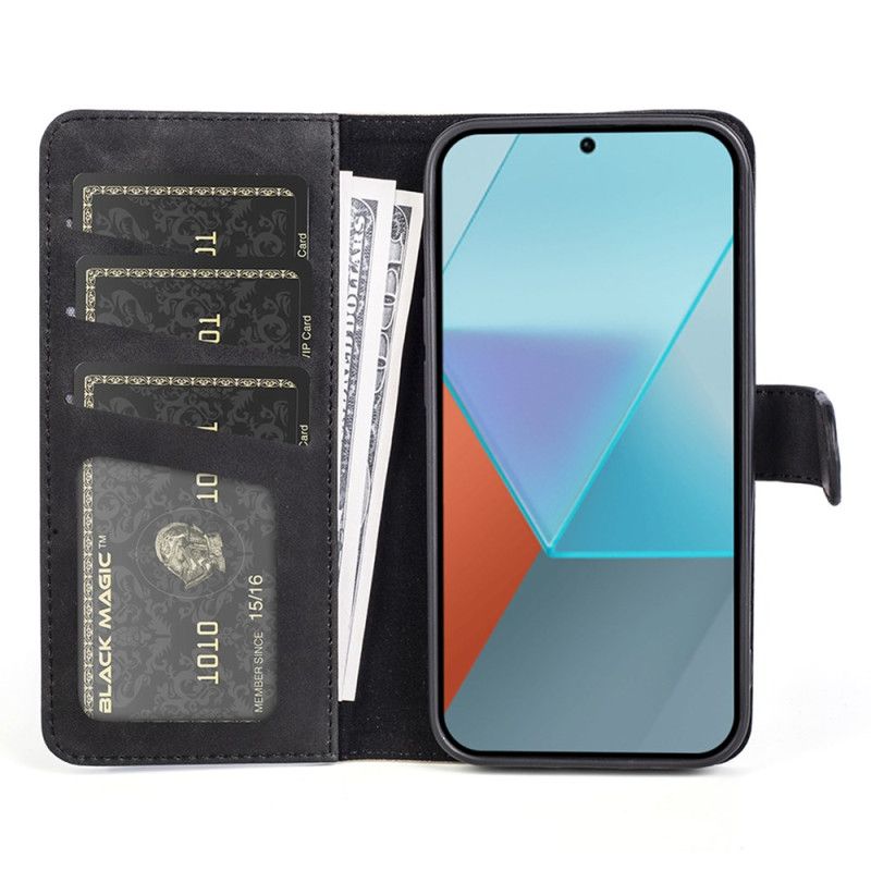 Kožený Kryt Na Poco X6 5g Dvoubarevný Design