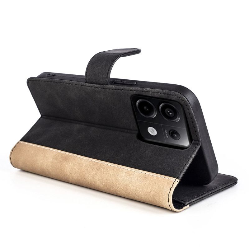Kožený Kryt Na Poco X6 5g Dvoubarevný Design