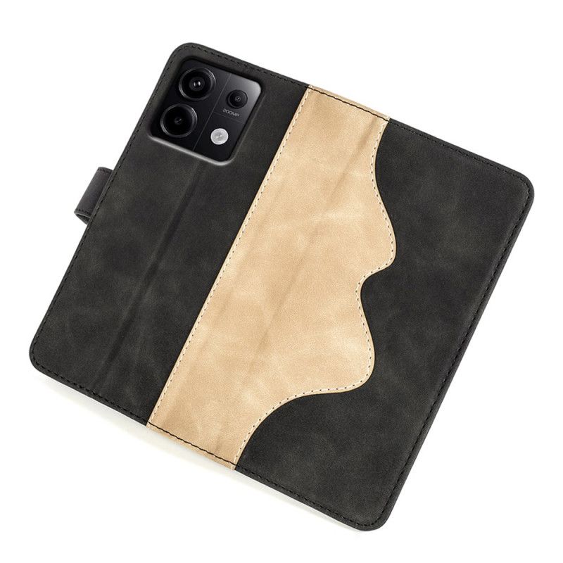 Kožený Kryt Na Poco X6 5g Dvoubarevný Design