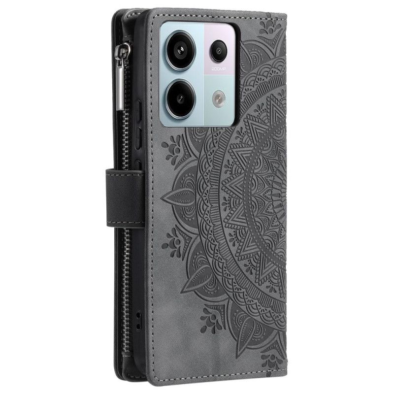 Kožený Kryt Na Poco X6 5g Peněženka S Páskem Mandala