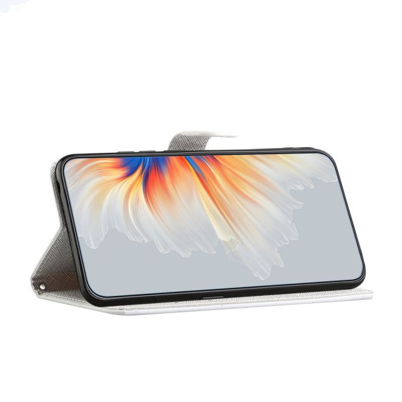 Kožený Kryt Na Poco X6 5g Peří Na Šňůrce