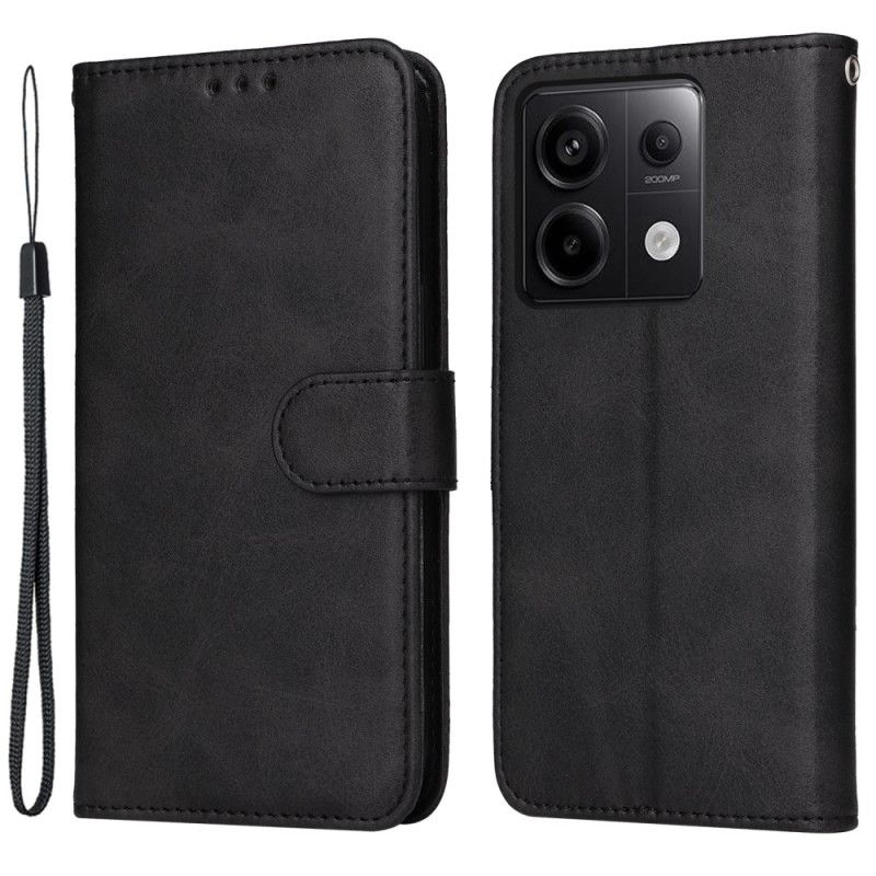 Kožený Kryt Poco X6 5g High-end S Lanyardem