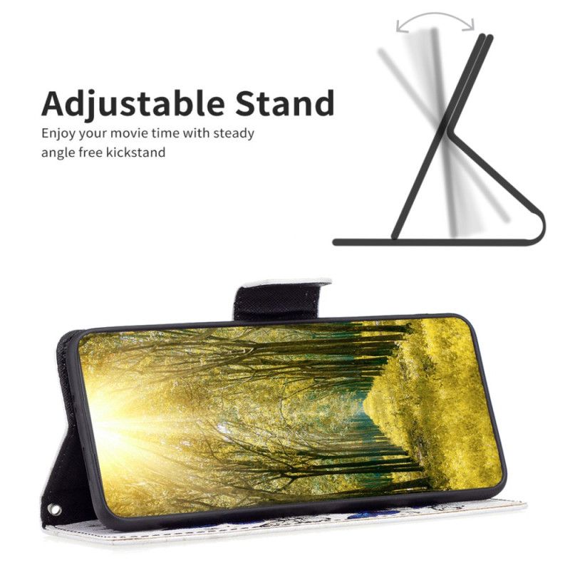 Kožený Kryt Poco X6 5g Motýli Na Bílém Pozadí
