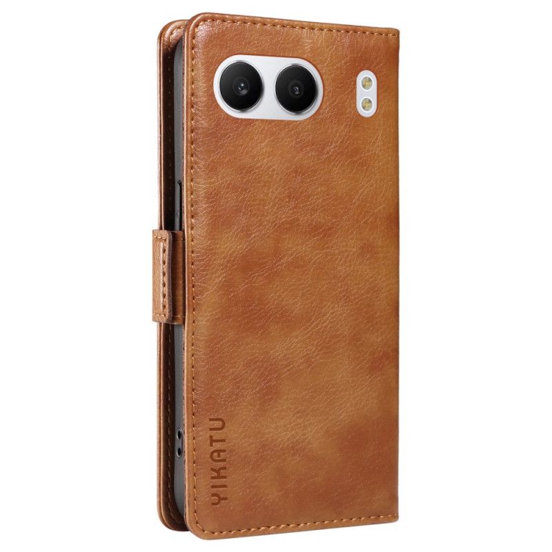 Kožené Pouzdro Folio Na Oneplus Nord 4 Yikatu Umělá Kůže Liči