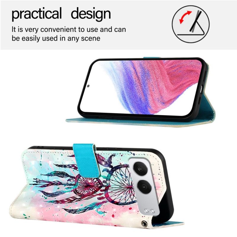 Kožený Kryt Na Oneplus Nord 4 Akvarelová Lapač Snů