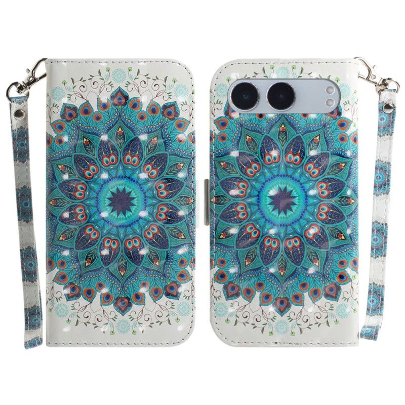 Kožený Kryt Na Oneplus Nord 4 Šňůrka Se Zelenou Mandalou