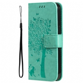 Kožený Kryt Oneplus Nord 4 Strom A Kočka