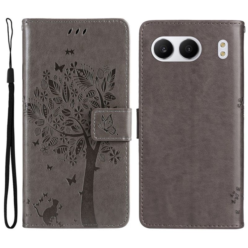 Kožený Kryt Oneplus Nord 4 Strom A Kočka