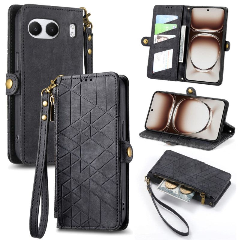 Peněženková Pouzdra Oneplus Nord 4 Kryty Na Mobil Peněženka S Geometrickým Vzorem