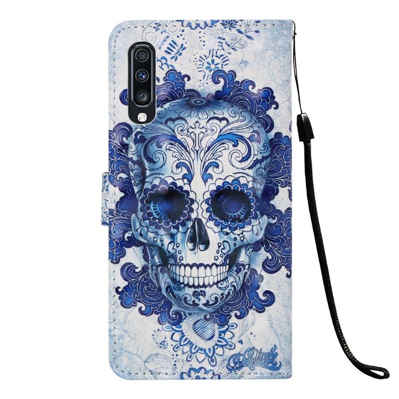 Flipové Pouzdro Na Samsung Galaxy A70 Vzor Calavera