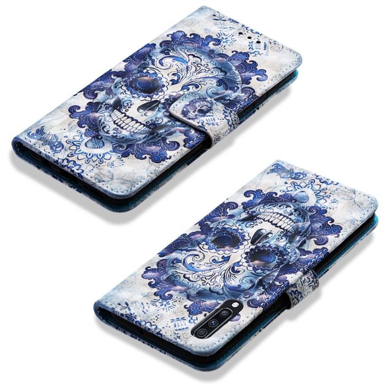 Flipové Pouzdro Na Samsung Galaxy A70 Vzor Calavera