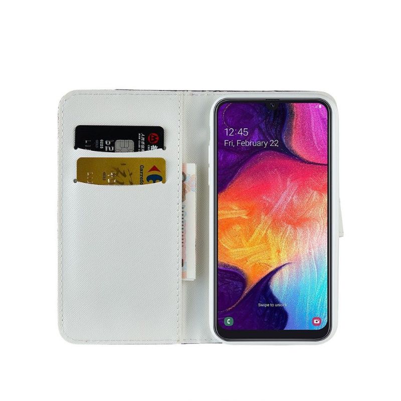 Kožené Pouzdro Folio Na Samsung Galaxy A70 Efekt Glamour Croc