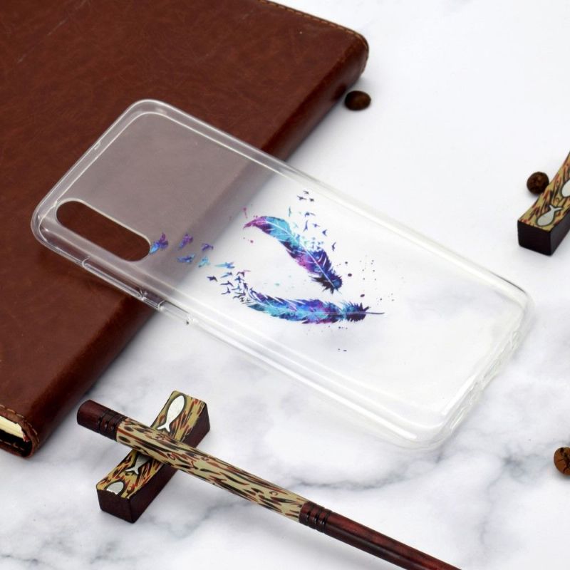 Kryt Na Samsung Galaxy A70 Bezešvé Peří A Ptáci