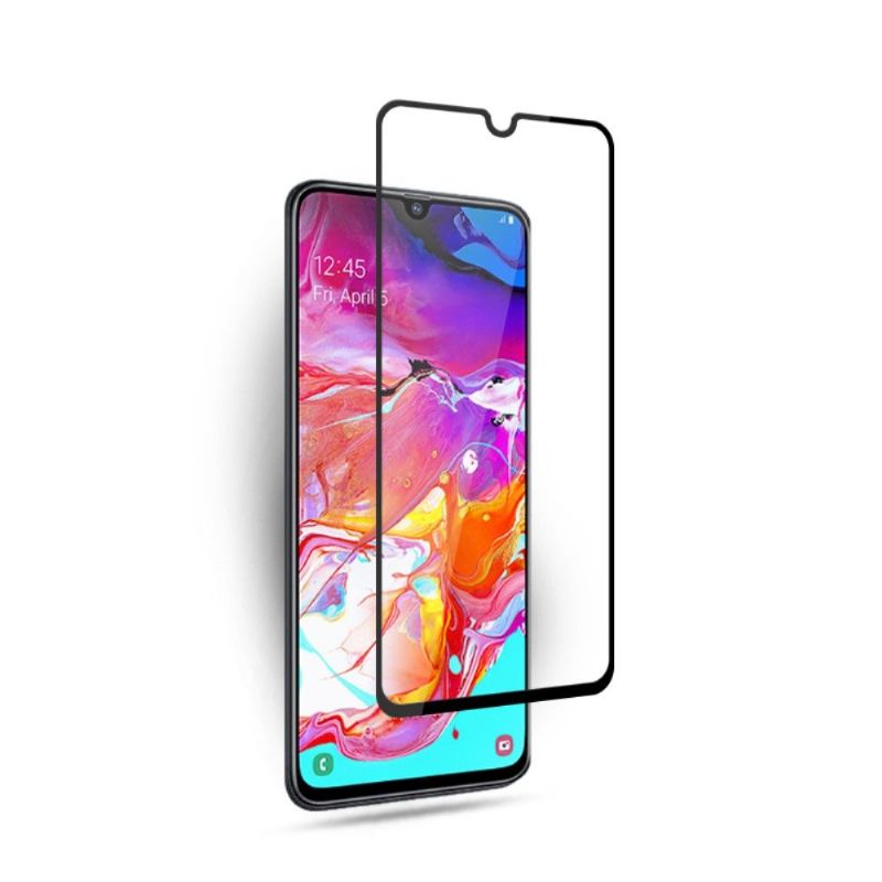 Kryty Na Mobil Na Samsung Galaxy A70 Ochranný Ochranné Tvrzené Sklo V Plné Velikosti – Černá