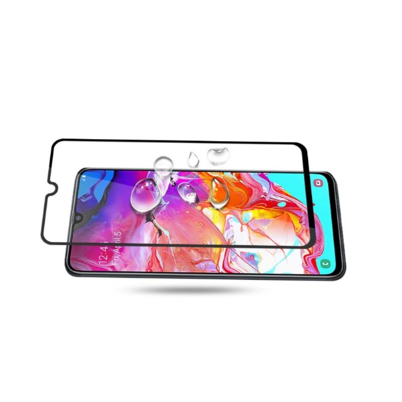 Kryty Na Mobil Na Samsung Galaxy A70 Ochranný Ochranné Tvrzené Sklo V Plné Velikosti – Černá