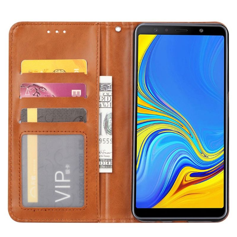 Pouzdra Na Samsung Galaxy A70 Imitace Kůže Se Stojanem A Držákem Na Karty