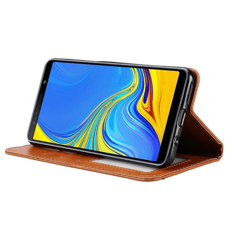 Pouzdra Na Samsung Galaxy A70 Imitace Kůže Se Stojanem A Držákem Na Karty