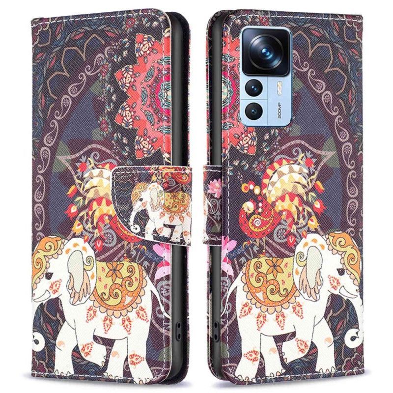 Flipové Pouzdro Na Xiaomi 12T / 12T Pro Slon Indický