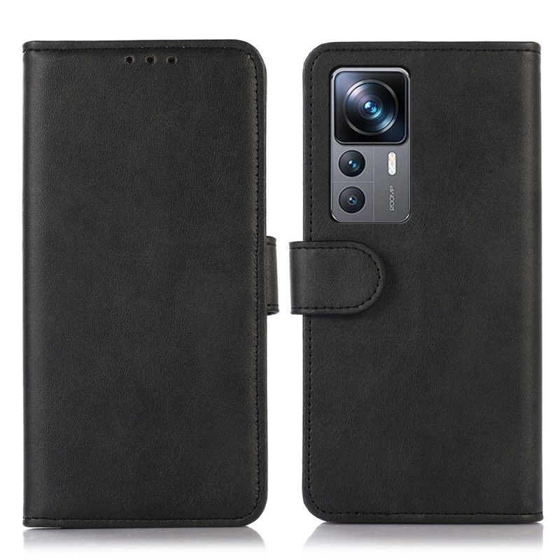 Kožené Pouzdro Na Xiaomi 12T / 12T Pro Efekt Kůže Střízlivosti