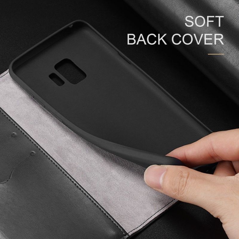 Flipové Pouzdro Na Samsung Galaxy S9 Řada S Koženými Efekty Kado