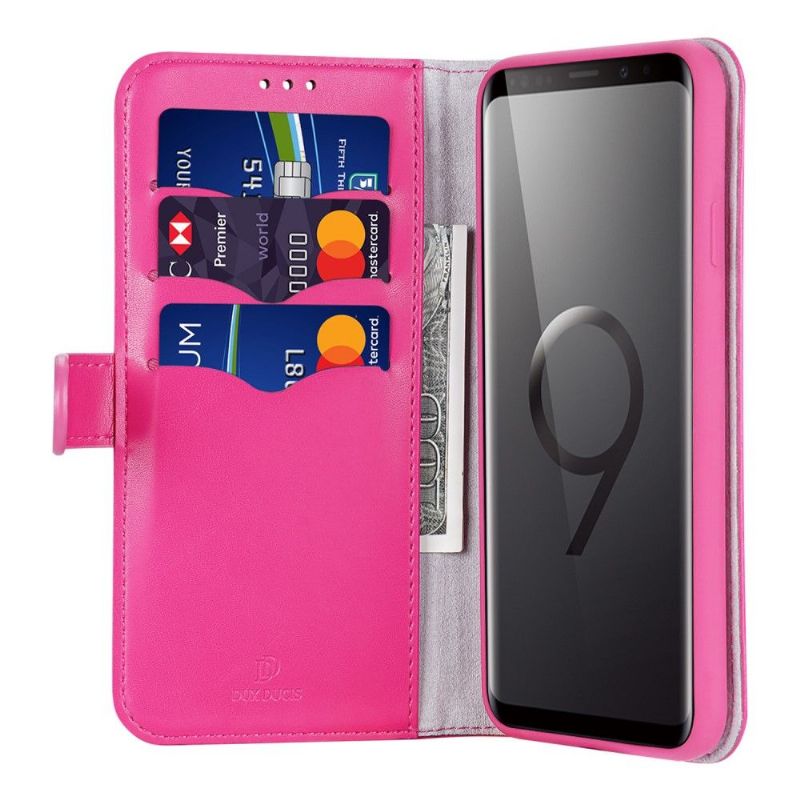 Flipové Pouzdro Na Samsung Galaxy S9 Řada S Koženými Efekty Kado