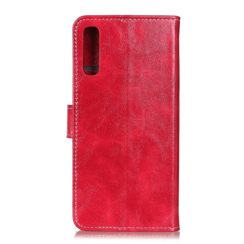 Flipové Pouzdro Na Oppo Find X2 Pro Prošívání S Luxusním Koženým Efektem