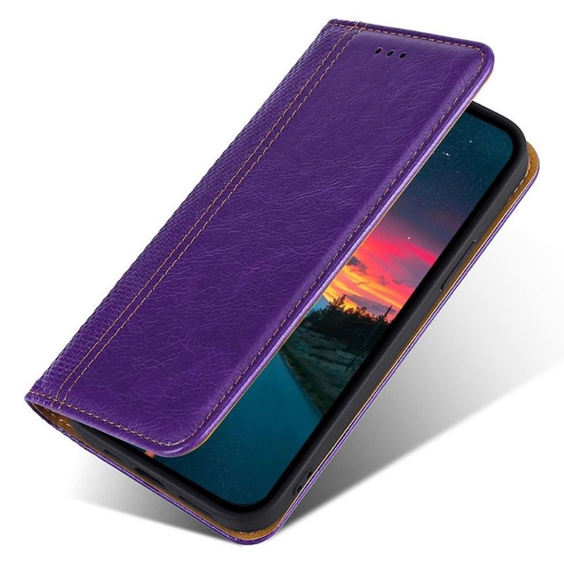 Flipové Pouzdro Na Realme GT Neo 3 Kožené Pouzdro Přehození Švů Folia