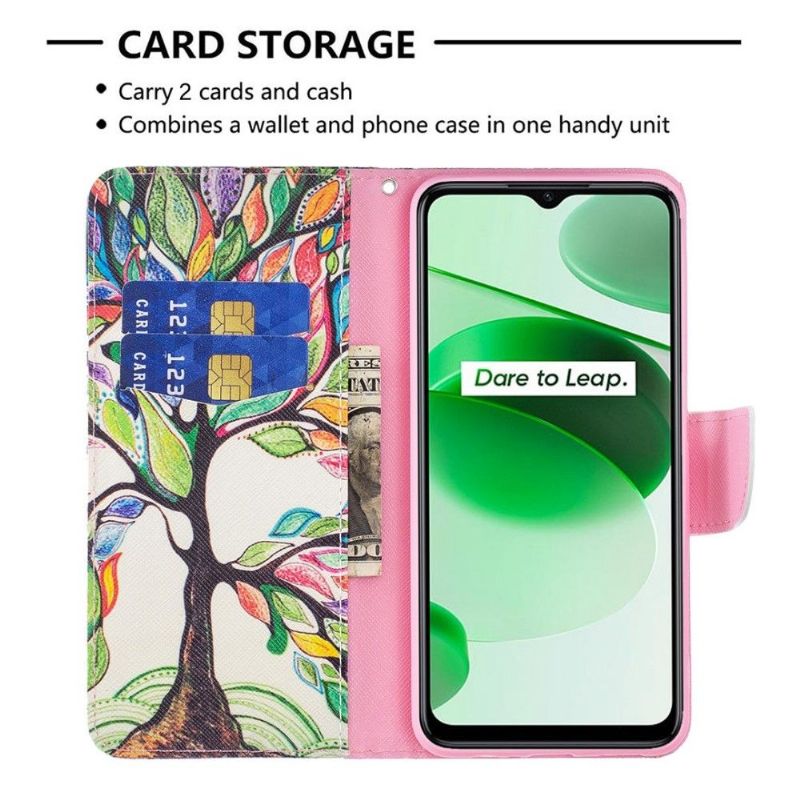 Flipové Pouzdro Na Realme GT Neo 3 Stromová Kresba
