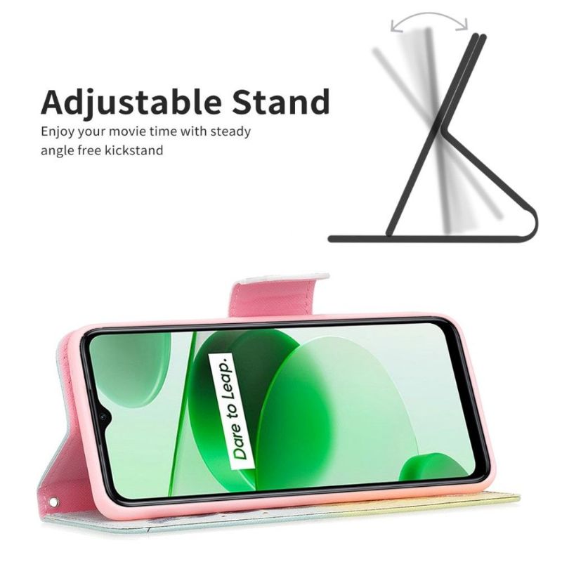 Kožené Pouzdro Na Realme GT Neo 3 Brk A Citace