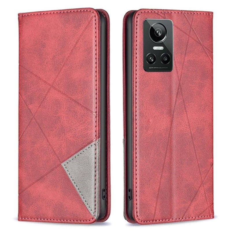 Kožené Pouzdro Na Realme GT Neo 3 Kožený Držák Na Karty Ve Stylu Célinia