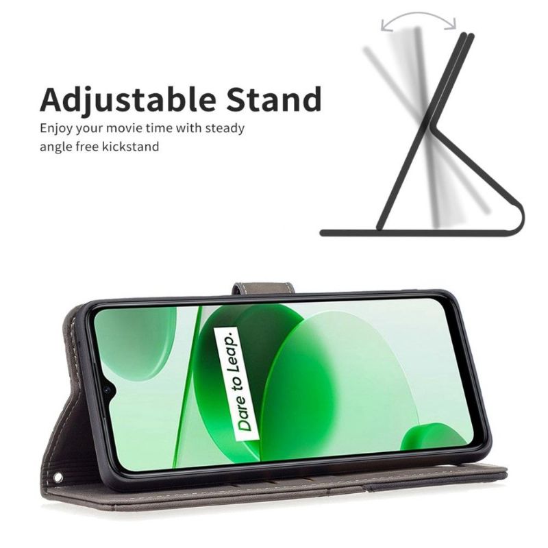 Kožené Pouzdro Na Realme GT Neo 3 Magnetická Řada Binfen-2