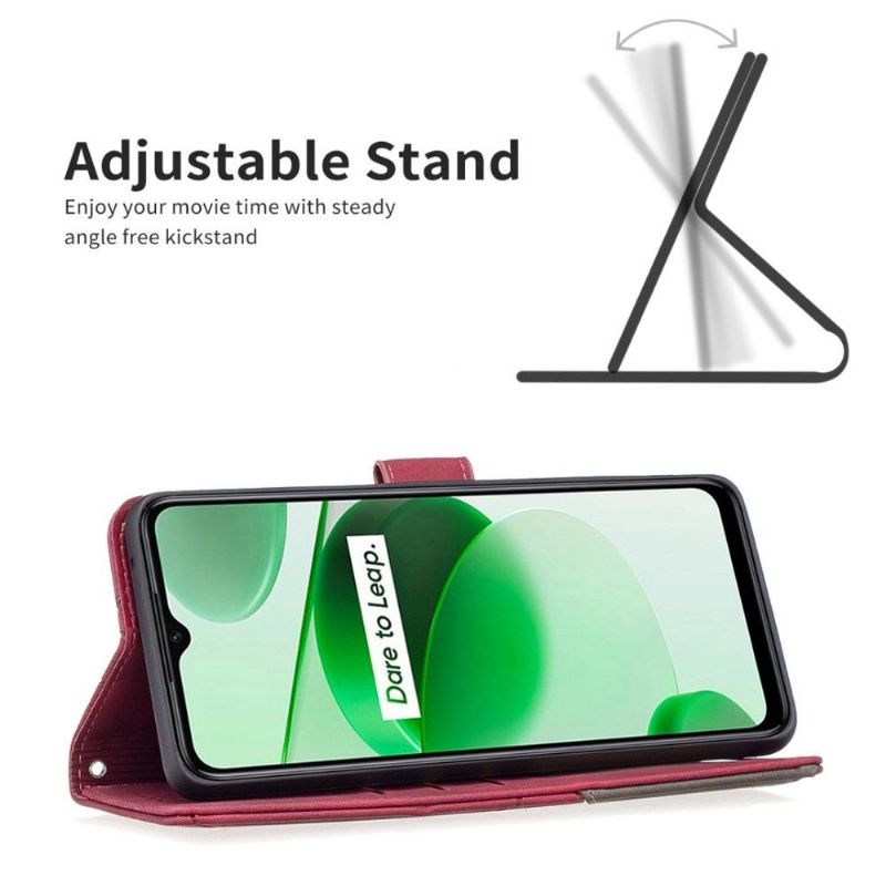 Kožené Pouzdro Na Realme GT Neo 3 Magnetická Řada Binfen-2
