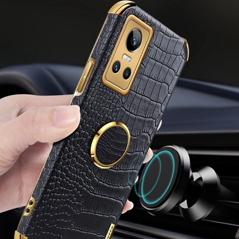 Kryt Na Realme GT Neo 3 Croc Efekt S Prstencem