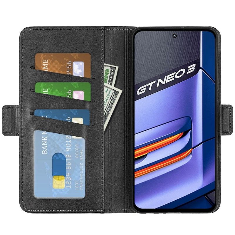 Pouzdra Na Realme GT Neo 3 Peněženkové Pouzdro Matný Kryt Z Umělé Kůže