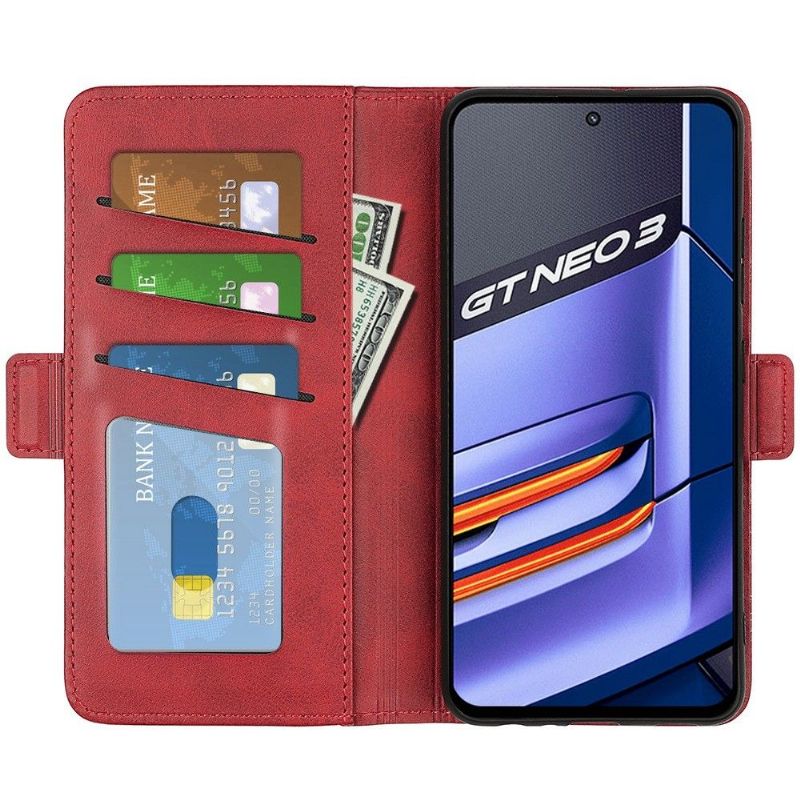 Pouzdra Na Realme GT Neo 3 Peněženkové Pouzdro Matný Kryt Z Umělé Kůže