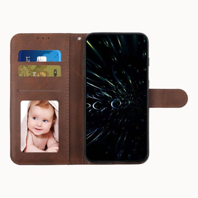 Flipové Pouzdro Na Samsung Galaxy A03 Core Efektní Linie Retro Kůže