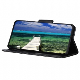 Flipové Pouzdro Na Samsung Galaxy A03 Core Kožené Pouzdro Funkce Folia Z Umělé Kůže