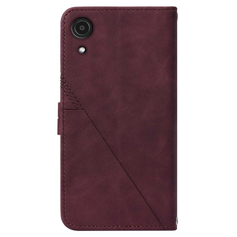Flipové Pouzdro Na Samsung Galaxy A03 Core Kožený Efekt S Geometrickým Designem