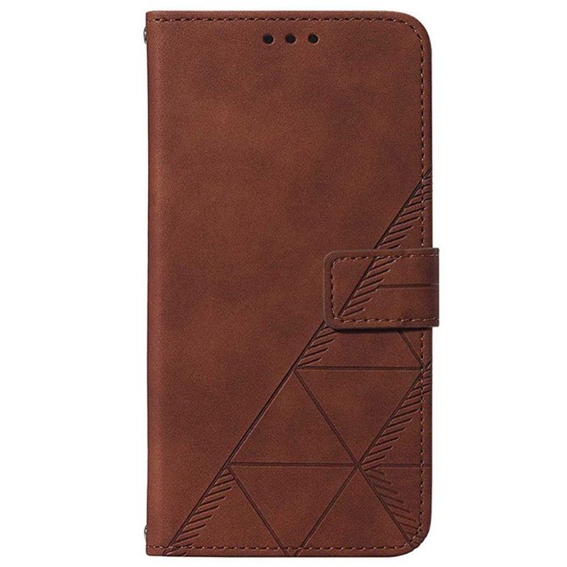 Flipové Pouzdro Na Samsung Galaxy A03 Core Kožený Efekt S Geometrickým Designem
