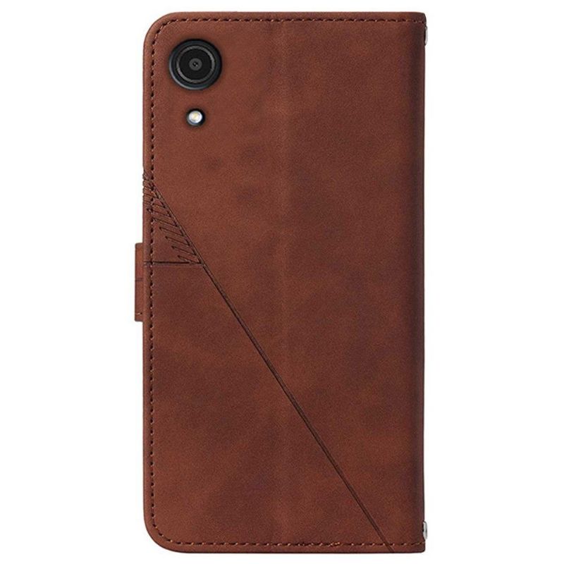 Flipové Pouzdro Na Samsung Galaxy A03 Core Kožený Efekt S Geometrickým Designem