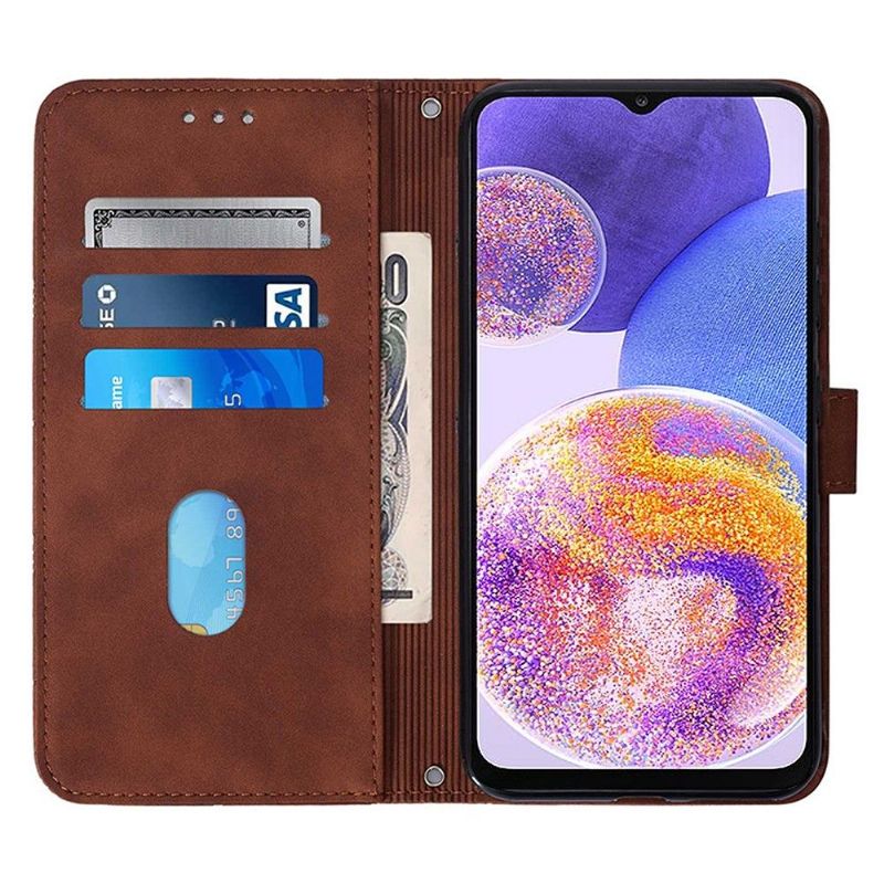 Flipové Pouzdro Na Samsung Galaxy A03 Core Kožený Efekt S Geometrickým Designem